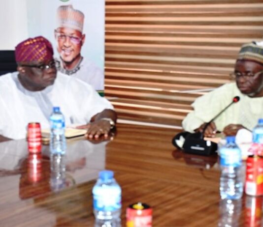 Hon. Chairman (FCSC) (left) and Deputy Governor, Katsina State, Mallam Faruk Lawal HCIB (Right) during the visit of the former to the latter at Katsina State Government House on Monday.